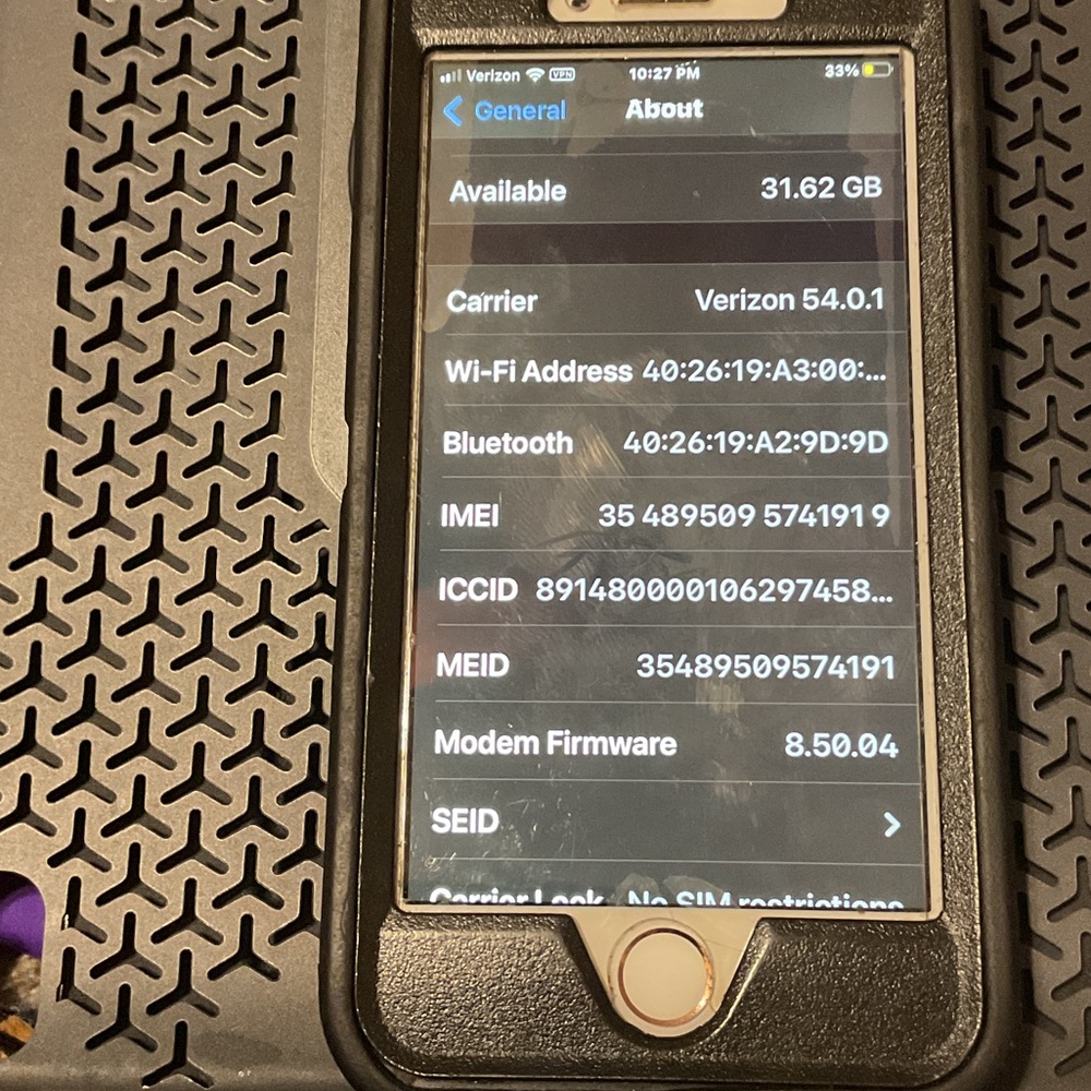 Apple iPhone with Black Case